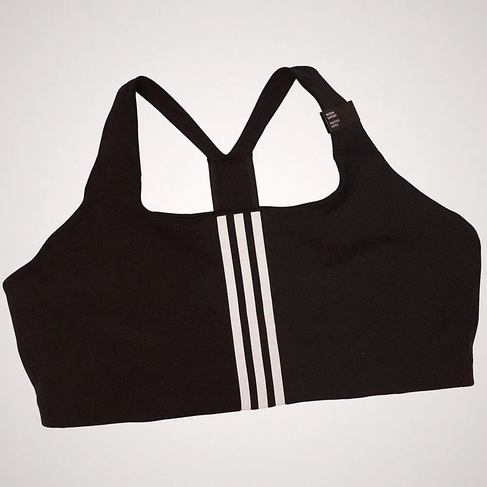 Adidas, Sport-BH, Größe: 58/60, Schwarz/Weiß, Elasthan/Polyamid/Polyester #an2