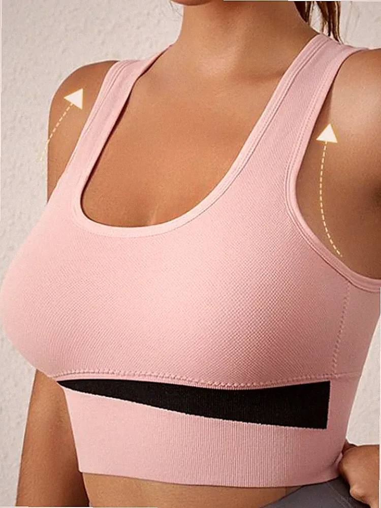 Ärmelloser bügelloser Sport-BH QuickDry Damen leichte Trainingsweste