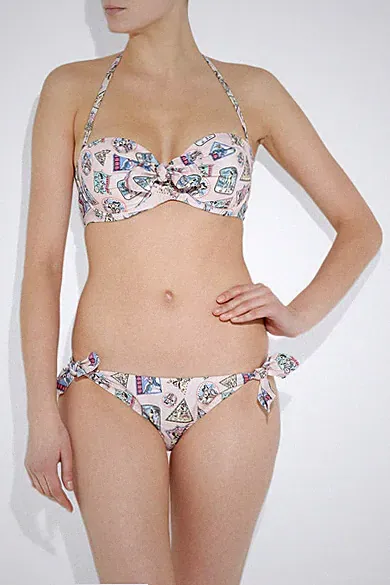 Agent Provocateur Amylee Postkarte Bikini BH 34C/D & SLIP GRÖSSE LARGE UK 12 NEU MIT ETIKETT