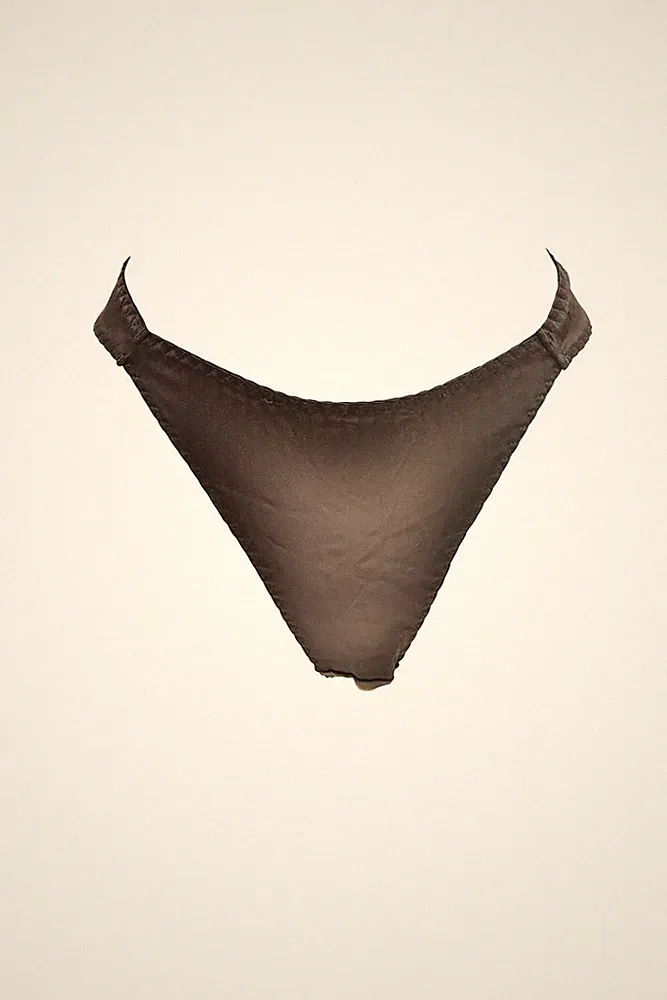 AGENT PROVOCATEUR Damen Höschen Satin elegant transparent schwarz Größe L