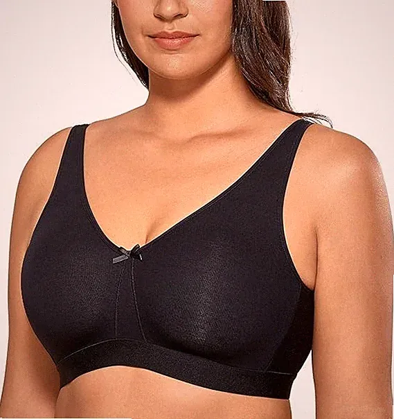 Aisilin Comfort BH Schwarz Bügelfrei Baumwolle Damen UK Größe 34C