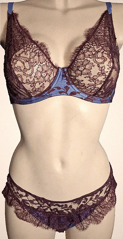Andres Sarda Neptune Triangel-BH mit Bügel SET Gr.80D UK 36D + String 42 L