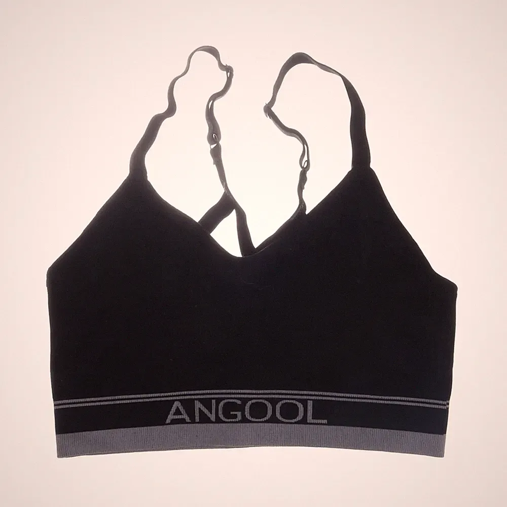 Angool, Sport-BH, Größe: M, Schwarz/Grau, Elasthan/Polyamid, Damen #AMi