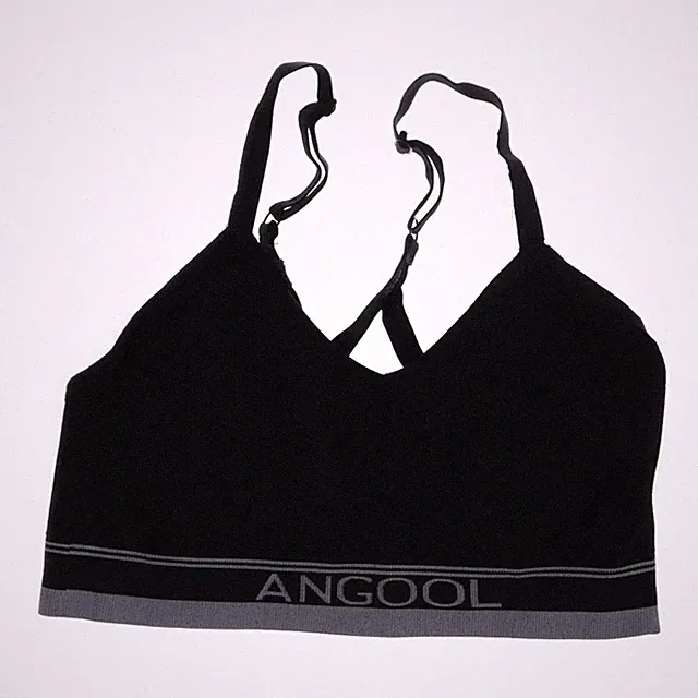 Angool, Sport-BH, Größe: XL, Schwarz/Grau, Damen #DDA