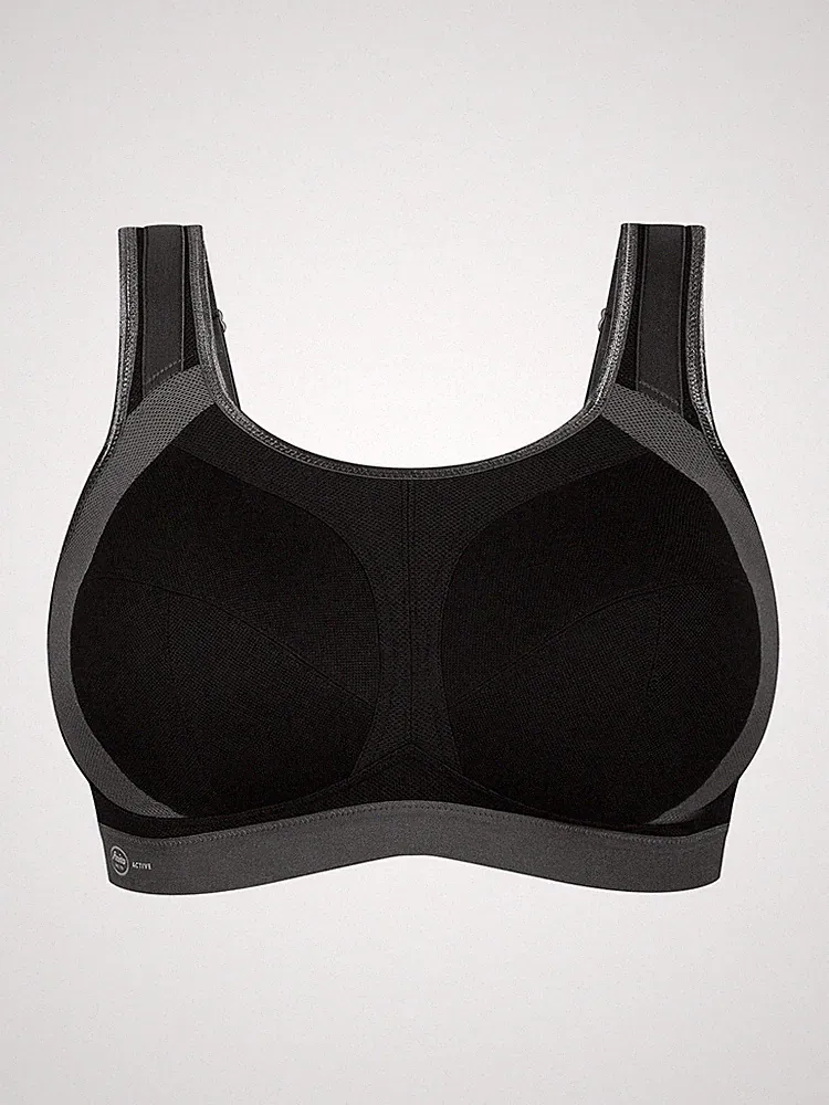 Anita Extreme Control Plus 5567 Sport-BH ohne Bügel in schwarz-anthrazit