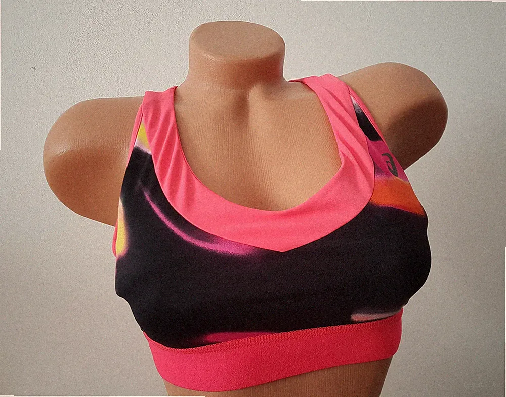 Asics Damen Sport Bra Fitness Trainings BH Lauf Running Unterwäsche Pink