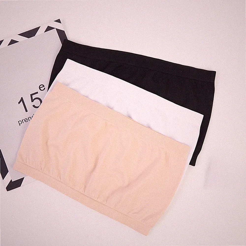 Atmungsaktiver nahtloser Damen BH 2er Pack Trägerlos Elastisch Bequem Tragen