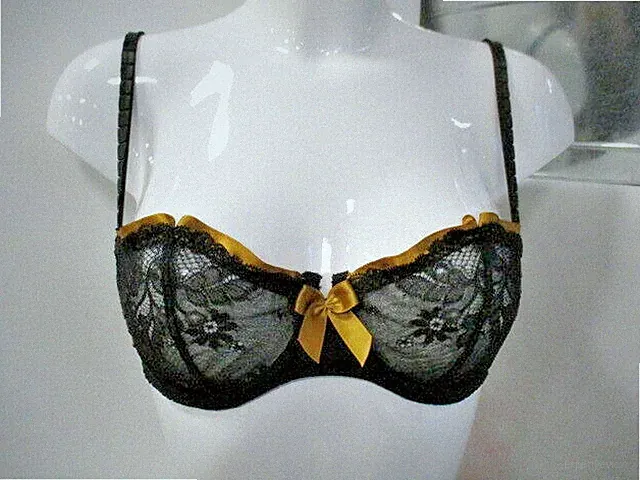 Aubade L714 La Muse Endormie Zauberhafter BH Tresor Schwarz/Gold 80B (AU14)