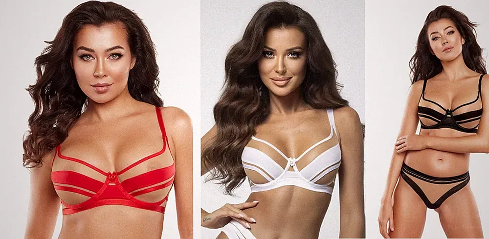 AXAMI BÜGEL BH SCHWARZ ROT WEISS BEIGE V-10501 V-10761 V-10491 clubwear