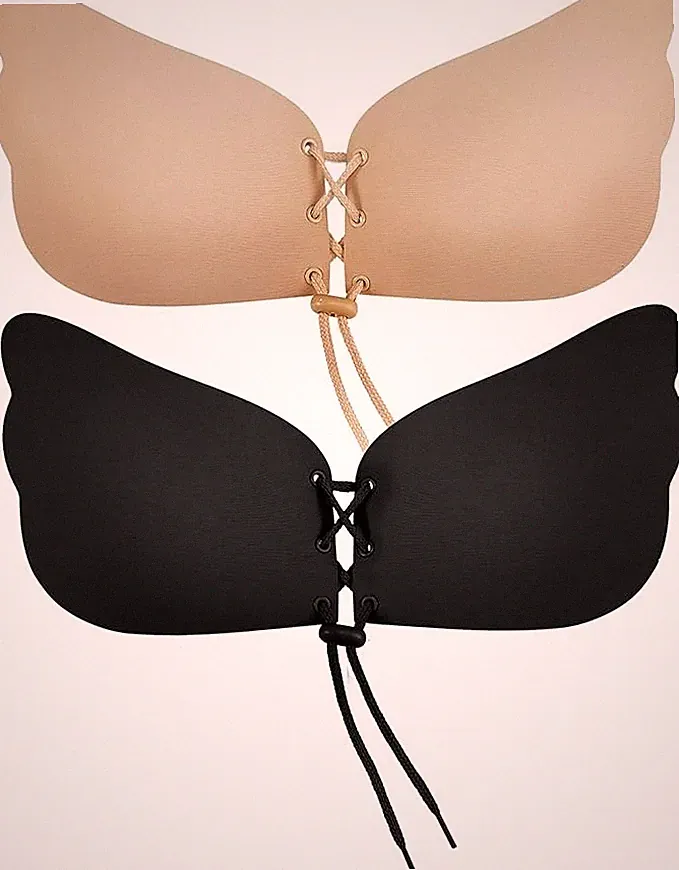 Bafully Invisible Adhesive Strapless BH 2x Sticky Push Up Silikon BH Size C