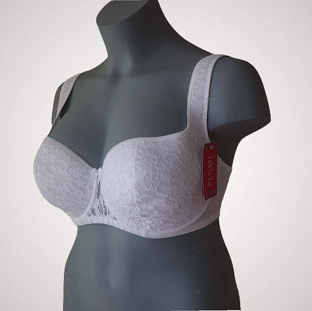 Balconette BH 90F weiß Halbschale mit Bügel Cups wattiert Dirndl BH Rosme