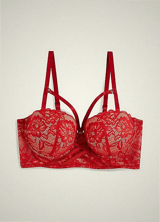 Balconette BH Gr. 75 Cup E Rot Damen-Unterwäsche Oberteil Neu