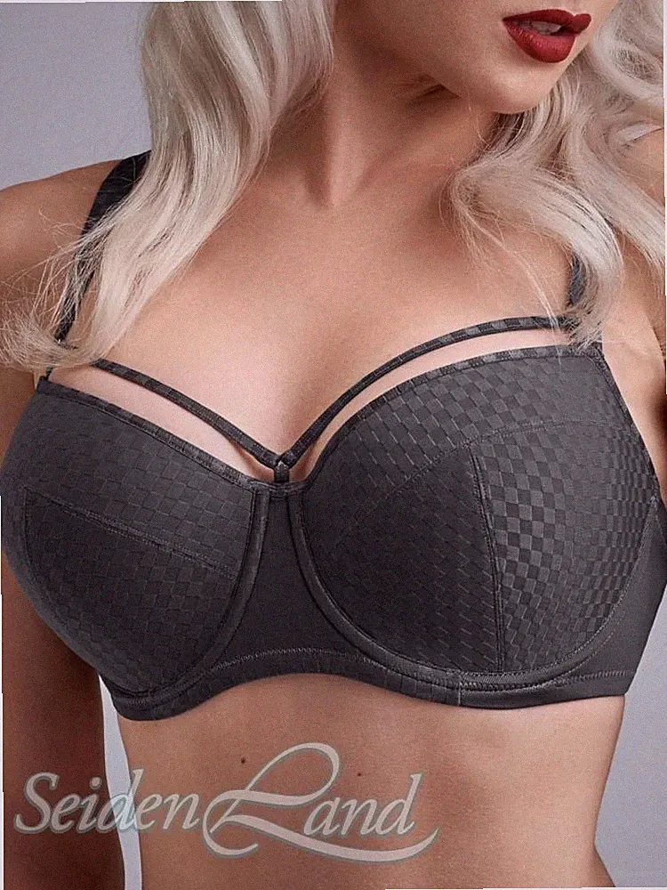 Balconette BH grau mit Bügel Space Odyssey Style Checkered Steel Marlies Dekkers