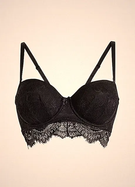 Balconette-BH mit Bügel Gr. 70 Cup D Schwarz Damen Unterwäsche Dessous Neu