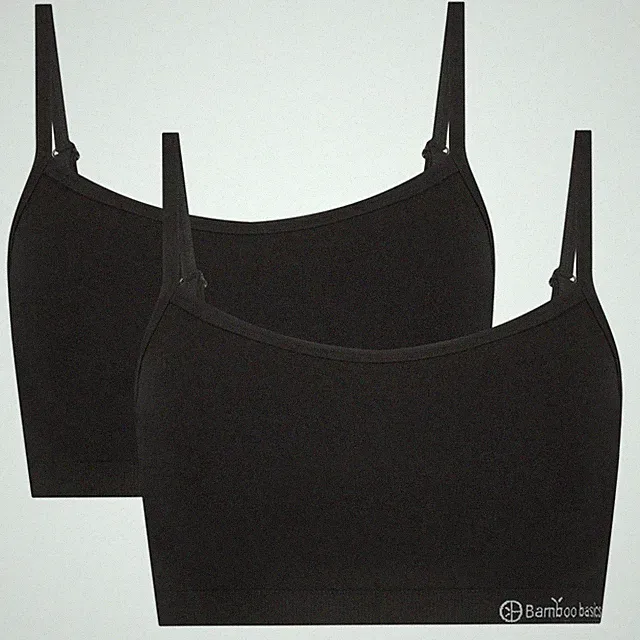 Bamboo Basics Nahtloser BH Elle - Black - 2-Pack