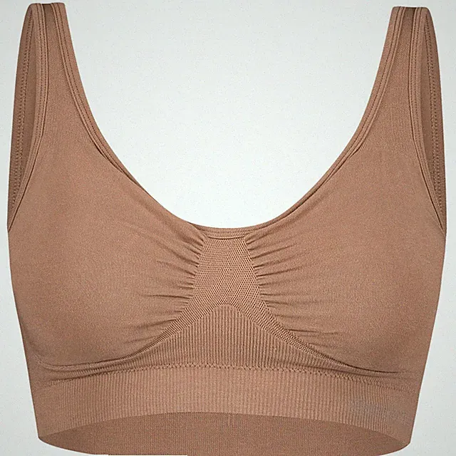 Bamboo Basics Nahtloser Gepolsterter BH Fleur - Tan - 1-Pack