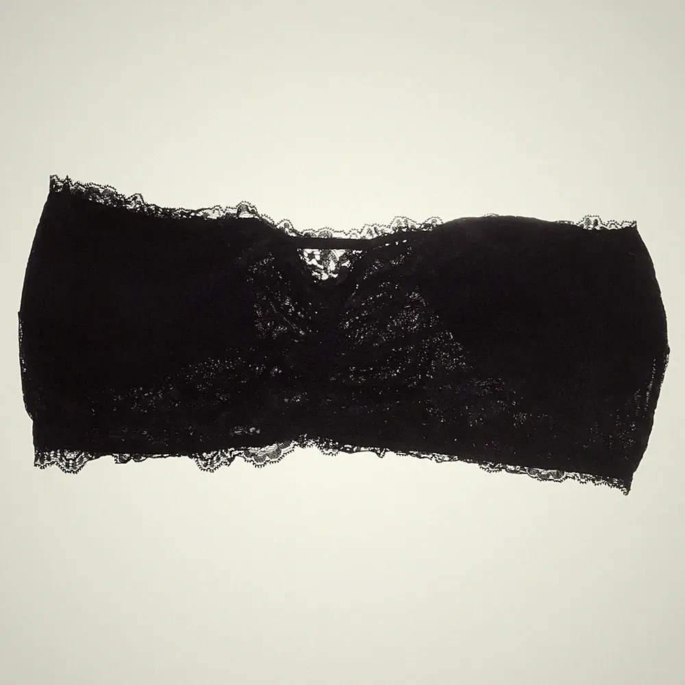 Bandeau-BH, Größe: 3XL, Schwarz, Elasthan/Polyamid, Batik, Spitze, Damen #ab2
