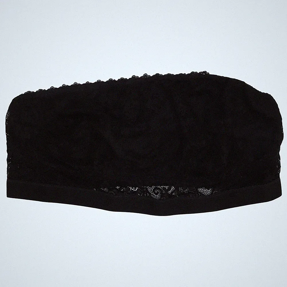 Bandeau-BH, Größe: 3XL, Schwarz, Elasthan/Polyester, Blumen, Spitze, Damen #7hu