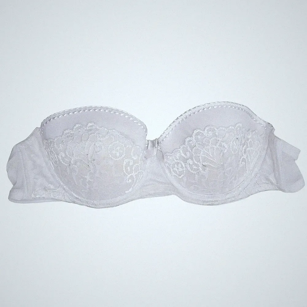 Bandeau-BH, Größe: 85C, Grau, Elasthan/Polyamid, Sonstiges, Spitze, Damen #nq2