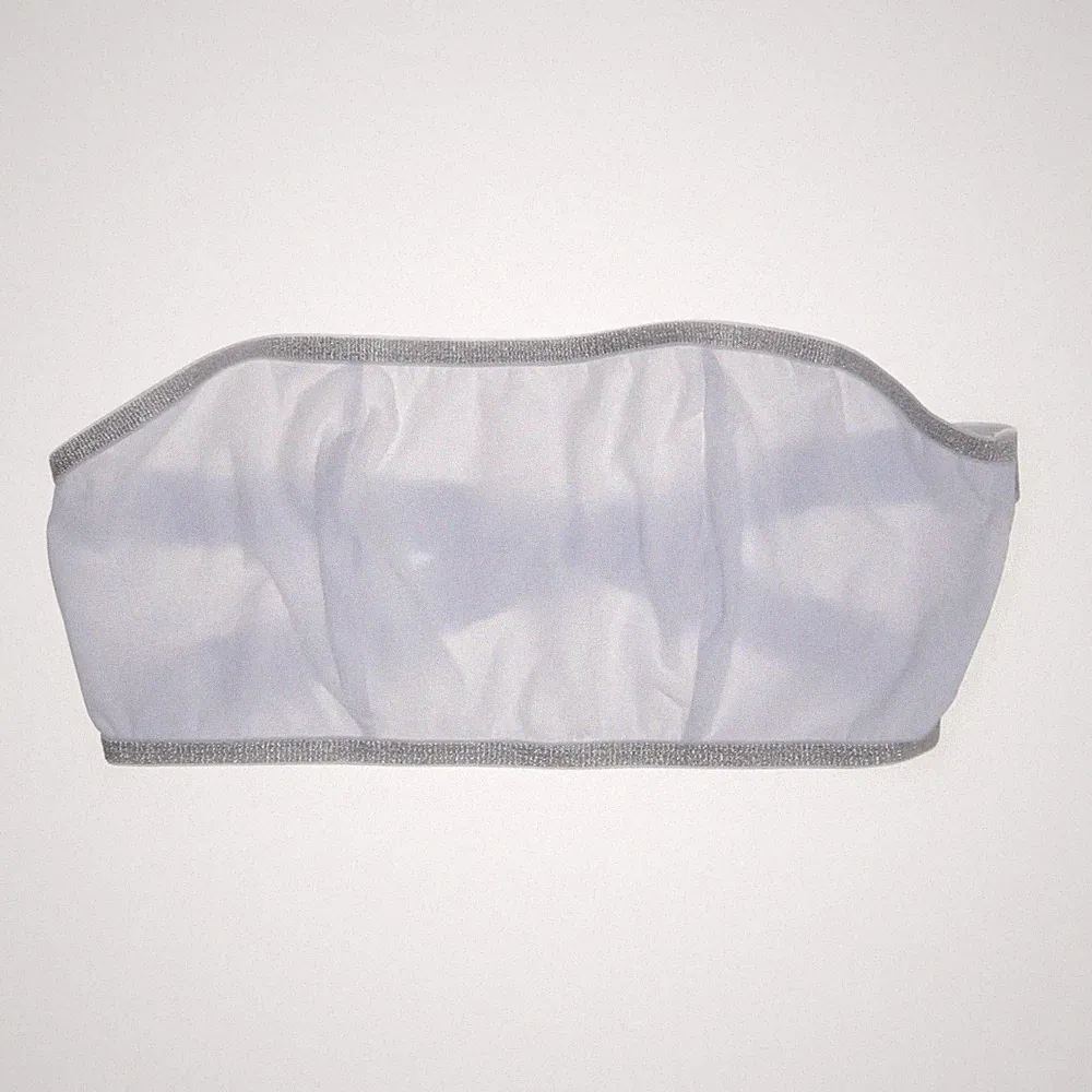 Bandeau-BH, Größe: XL, Weiß/Silber, Elasthan/Polyamid, Damen #Mi2