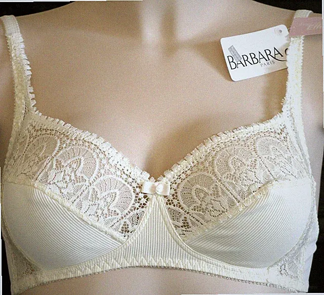 Barbara paris 522 Designer BH ohne Bügel Gr.70B 70C 75C Streifen Spitze 32B-34C