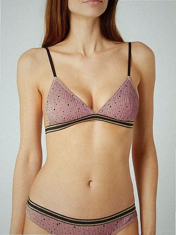 Becksöndergaard Damen Bikini-Oberteil Bikinitop Badetop Top Triangel-BH, Rosa, X