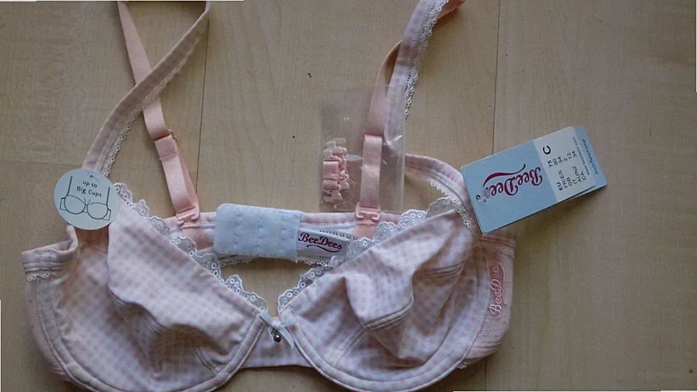 BeeDees BH Büsten-Brust-halter-Bra 75 C neu Etikett Tender Kiss 19 pink-weiß kar