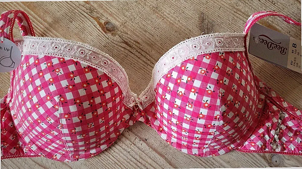BeeDees Push Up BH mit Bügel variable Träger 85B (eher 75-80B) Pink NEU Maße !!!
