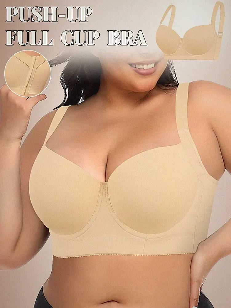 Beige nahtloser Damen BH in Große Größen Minimalistischer Komfort mit Billig24