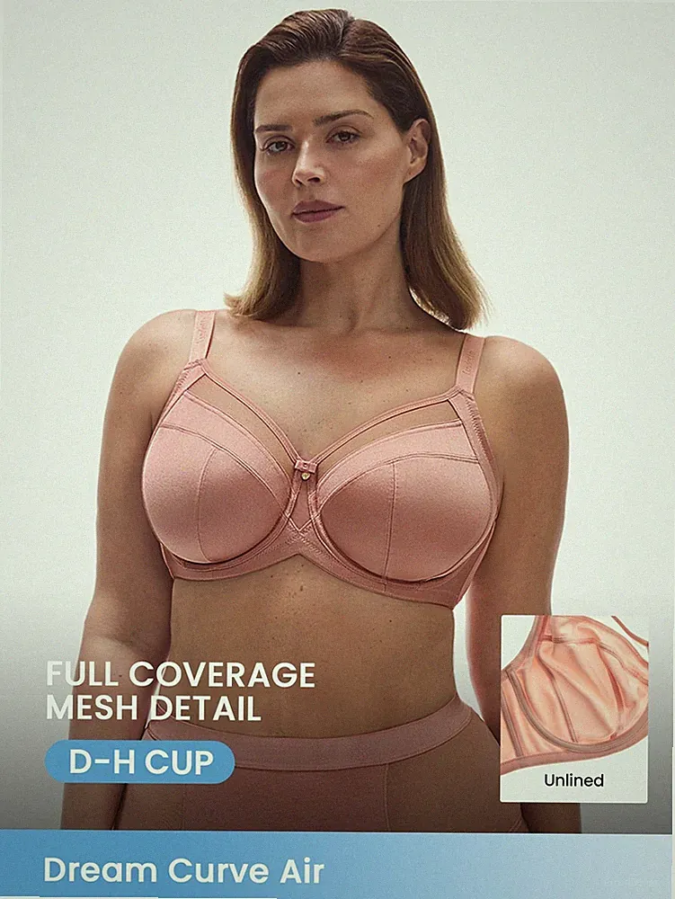 Bequemer Minimizer BH für große Größen in Erd Tönen mit luftiger Mesh Billig24