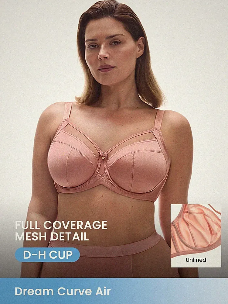 Bequemer Minimizer BH für große Größen in Erd Tönen mit luftiger Mesh Billig24