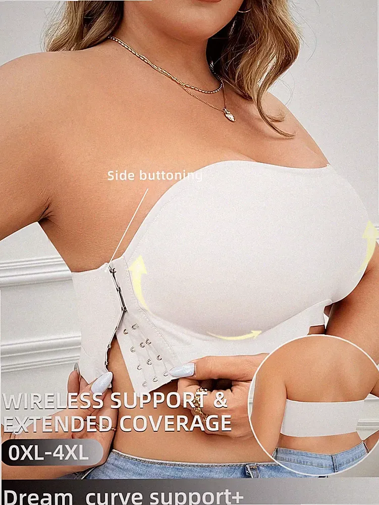 Bequemer Plus Size Bandeau BH mit Seitenverschluss ideal für jeden Billig24