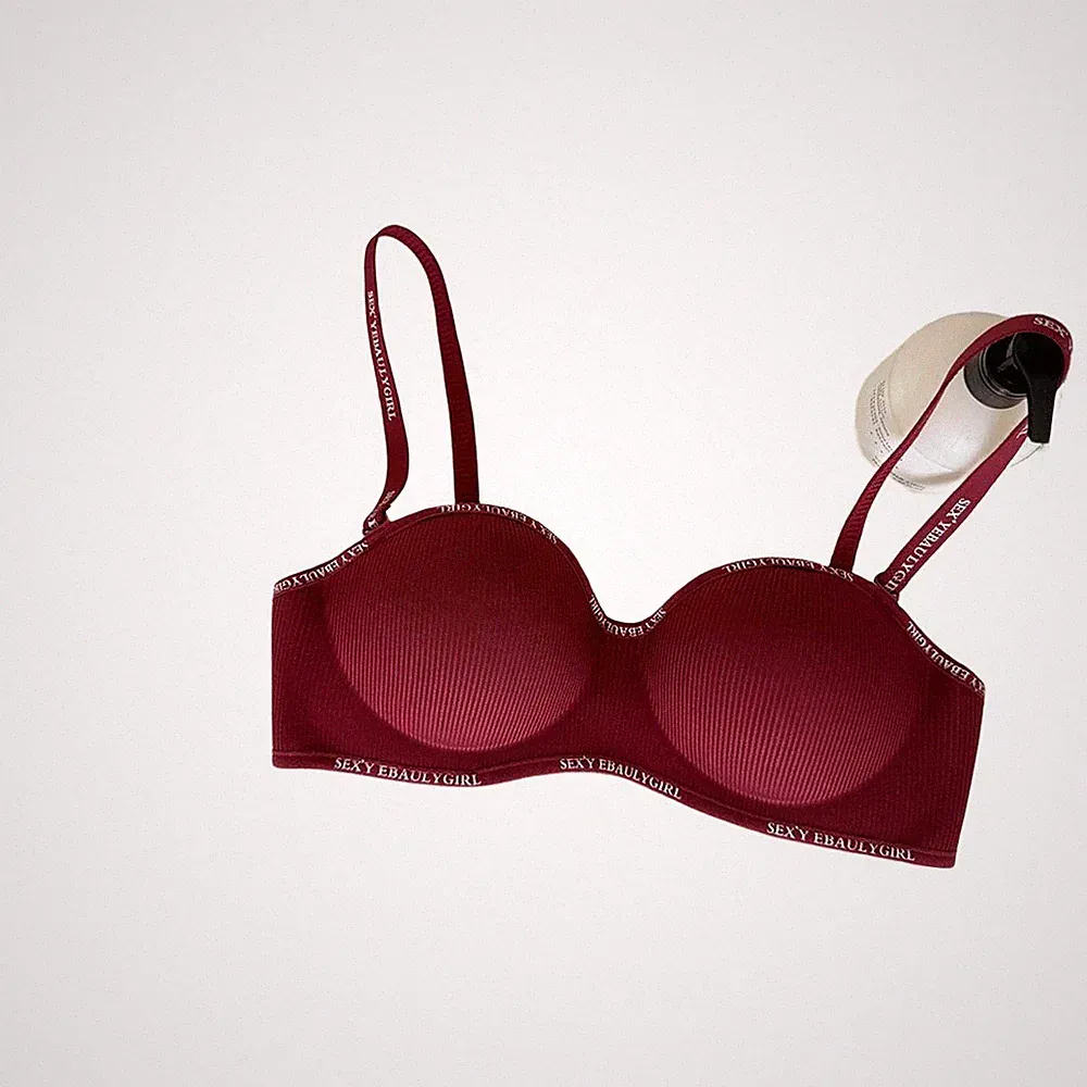 Bequemer trägerloser Dessous für Damen Nahtloser BH mit Raffung