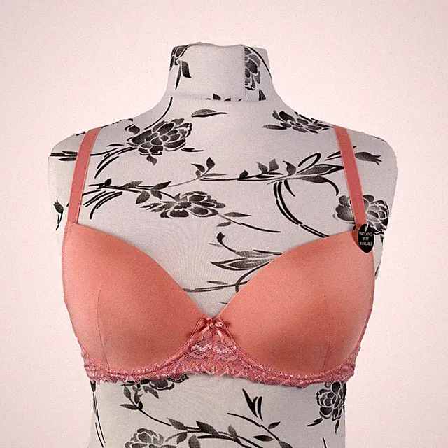 BH 70E rosa Silber bestickt gepolstert Bügel Pre-Loved Matalan Retoure