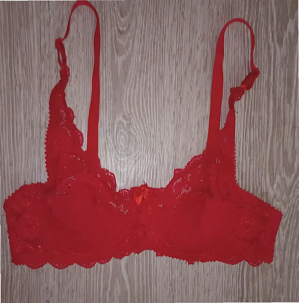 BH Bandeau, 75 B rot mit Spitze
