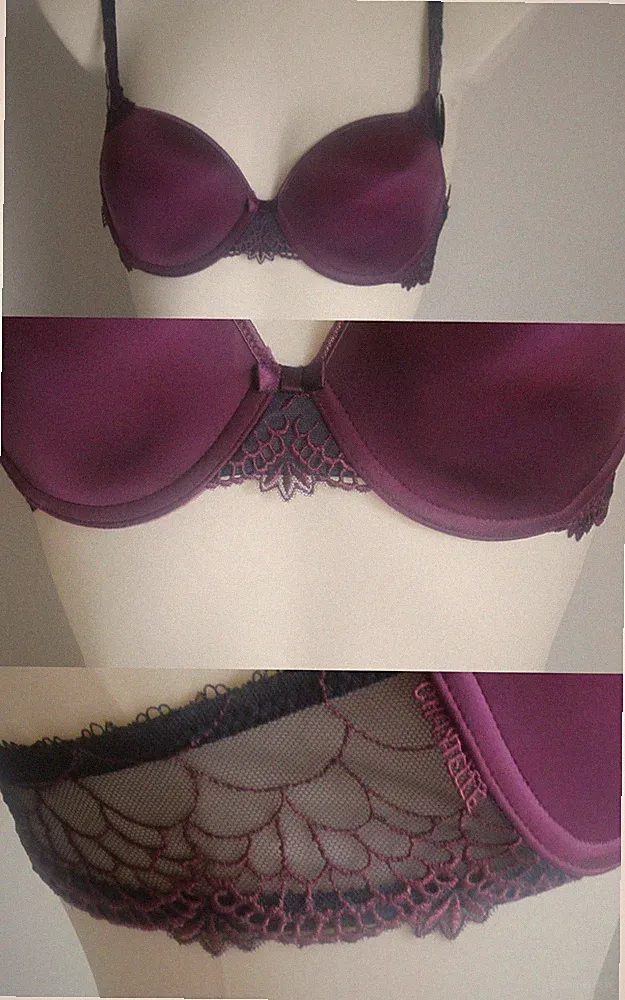 Bh Chantelle Lila Satin Ref 3852 (Große Größe) 95F