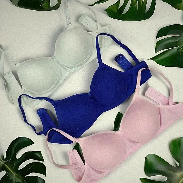 BH Damen 3er BHs Set Bustier Gepolstert Push-Up Bra Unterwäsche Bügelloser Bras
