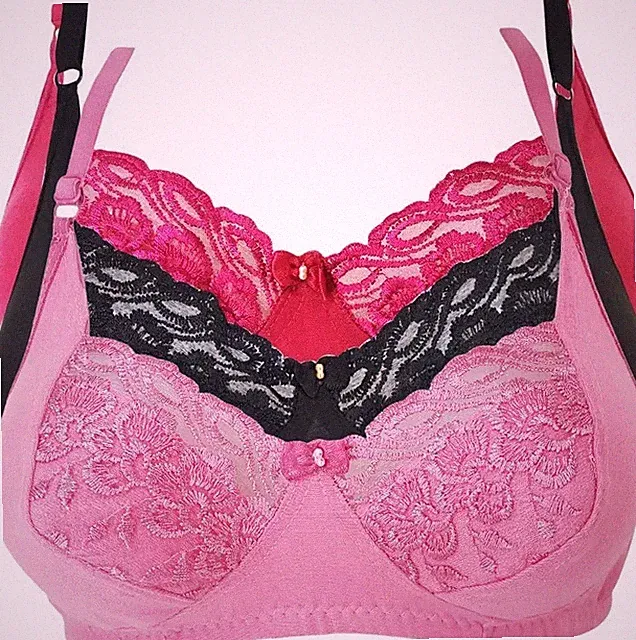 BH Damen 3er BHs Set Bustier Ungepolstert Unterwäsche Bügelloser Bras PushUp Bra