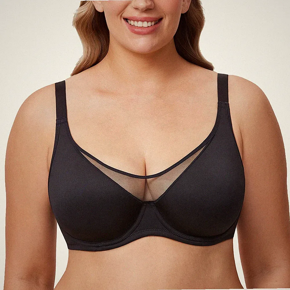 BH Damen mit Bügel volle Abdeckung Ungefüttert Minimizer BH Große Brüste mit...