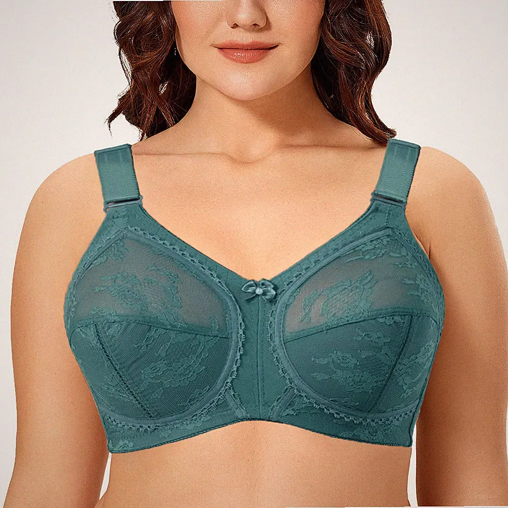 BH Full Cup,Soft Minimizer, ohne Bügel, mit Spitzen, Großen Größen, Große Brüste