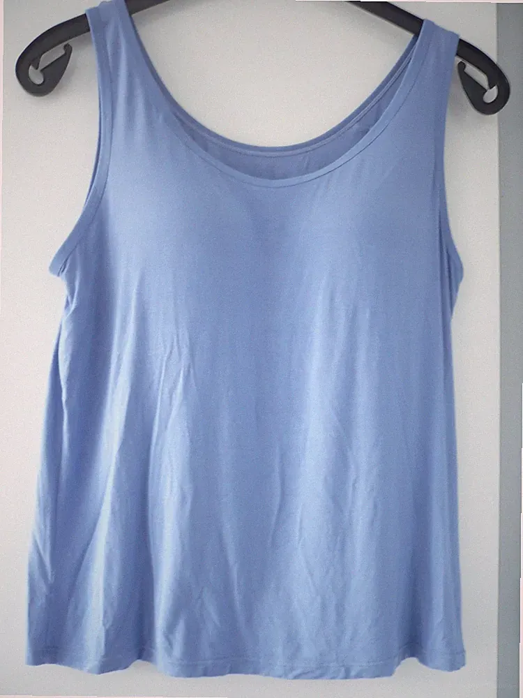 BH Hemd mit Bustier ohne Bügel blau, Gr. passt 40/42 Cups gefüttert 90 B
