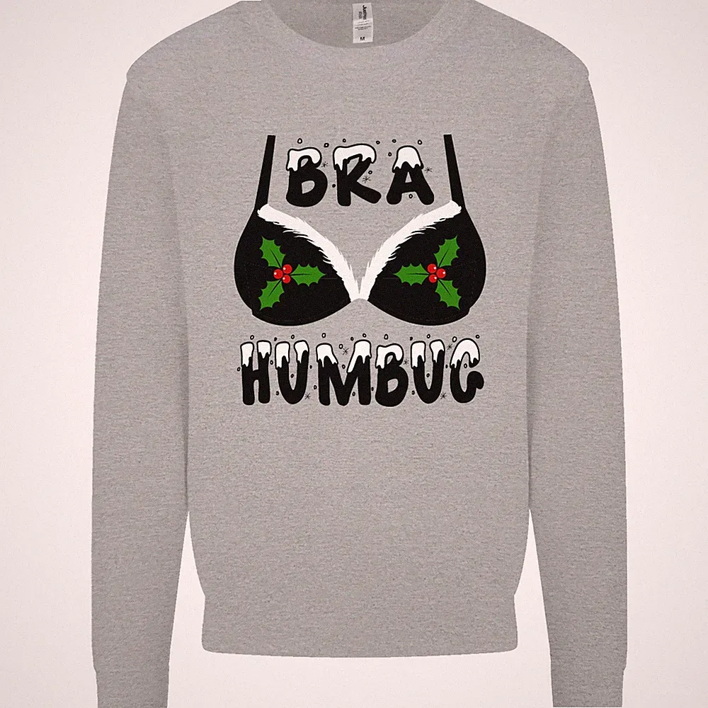 Bh Humbug Stechpalmen Lustig Weihnachten Herren Sweatshirt Pullover