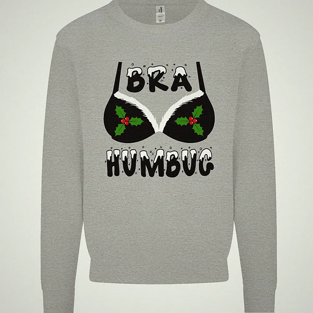 Bh Humbug Stechpalmen Lustig Weihnachten Herren Sweatshirt Pullover