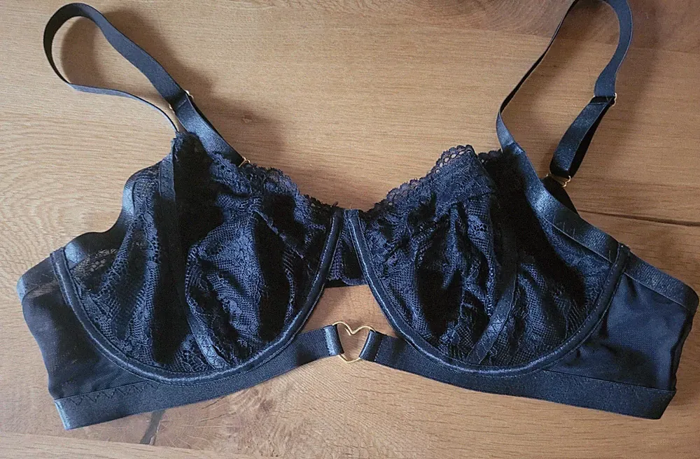 BH Mit Bügel 100C Schwarz Spitze Sexy Plus Size Große Größen