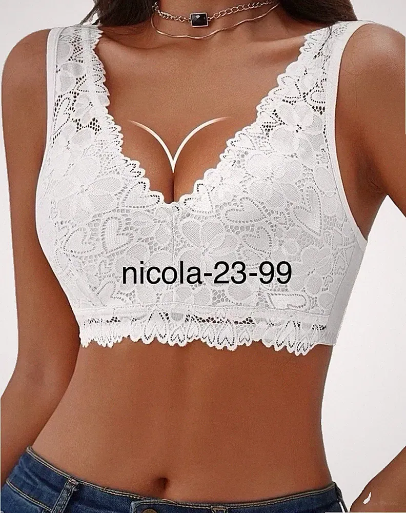 BH mit Spitze Weiß Größe S M L XL XXL Damen BH Oberteil BH Spitze Neu OVP 1