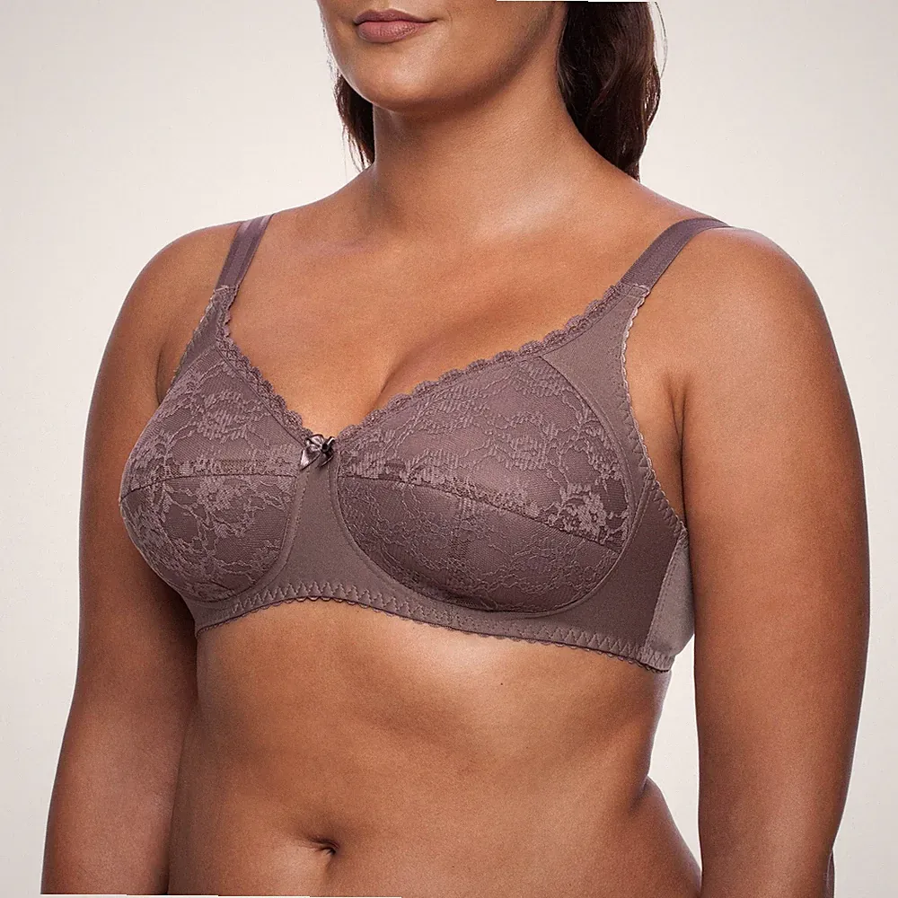 BH ohne Bügel mit Cups Gepolstert Minimizer Schlaf spitzen buegel Große Größen