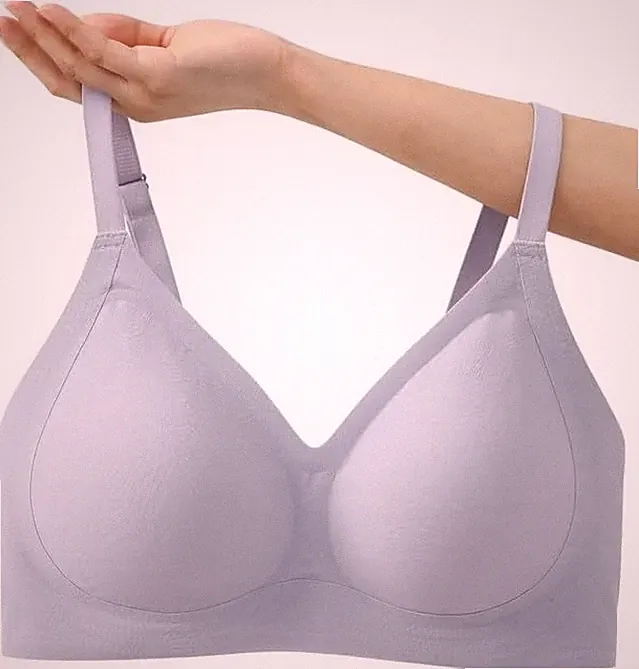 BH ohne Bügel Push Up Spitze Bequem Nahtlos Gepolstert für große Brüste 1 Stück