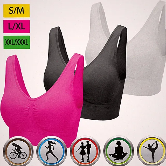 BH Seamless Bustier Yoga Sport ohne Bügel Unterwäsche Damen Komfort mit Polster
