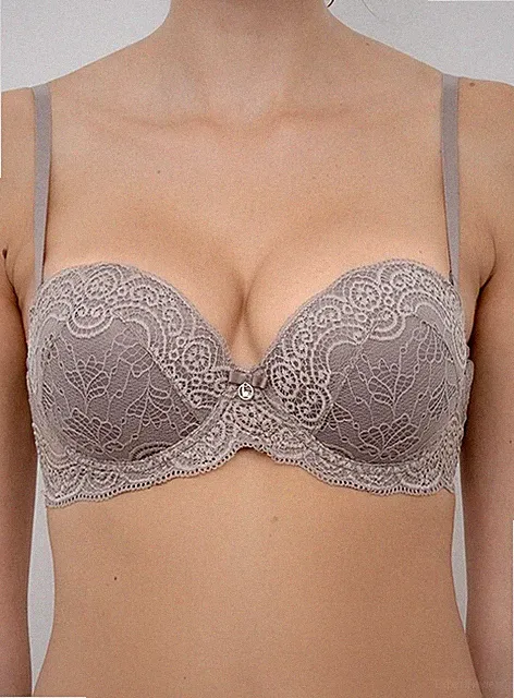 Bh Spitze Band Balconnet- Super Push Up +2 Größen Lormar Double Extra