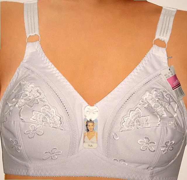 BHs, Bügel Büstenhalter ohne Einlage BH in Weiß & Braun CupA-DD Gr.75-110 BH12